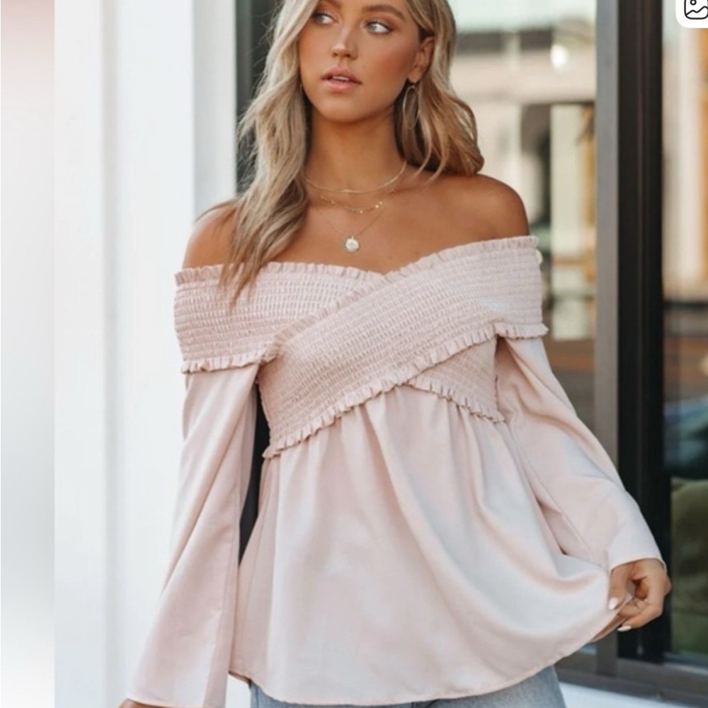 Elegant Off-Shoulder grey Top